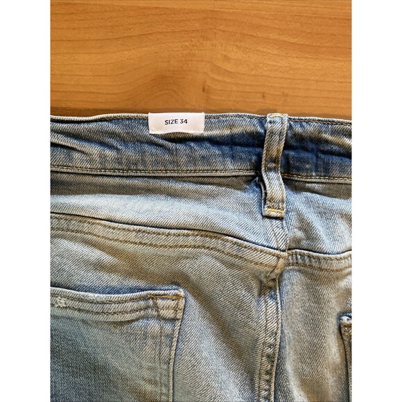 OVADIA NY Men's Size 34 Light PAINT SPLATTER Skinny Fit Mid Rise Stretch Jeans - Picture 9 of 14